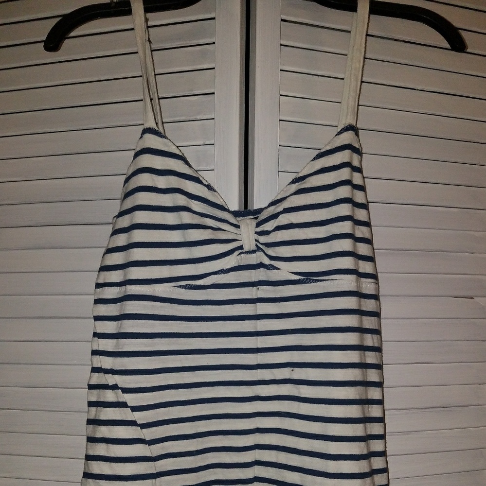 Navy/white striped tank